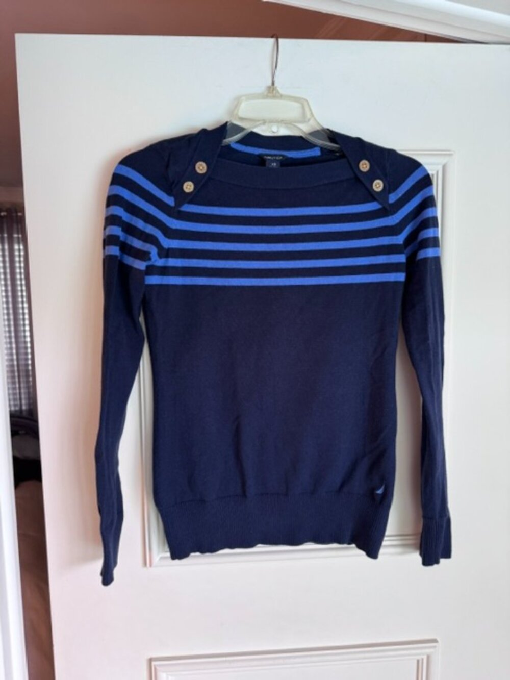 Nautical-style sweater Flat Collar